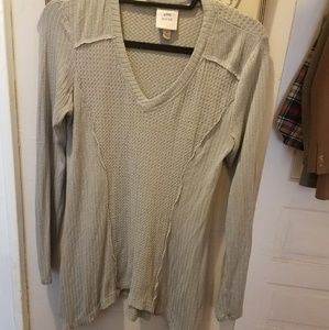 NWOT Gray v neck long sleeve